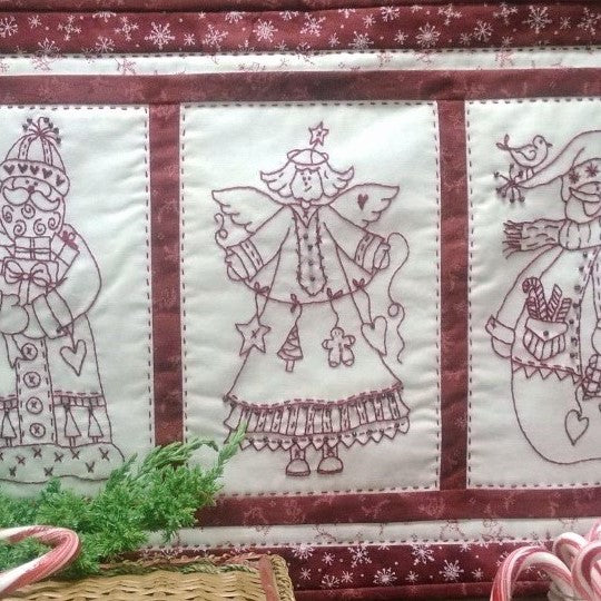 Three Christmas Friends - Hand Embroidery Pattern - Shipped