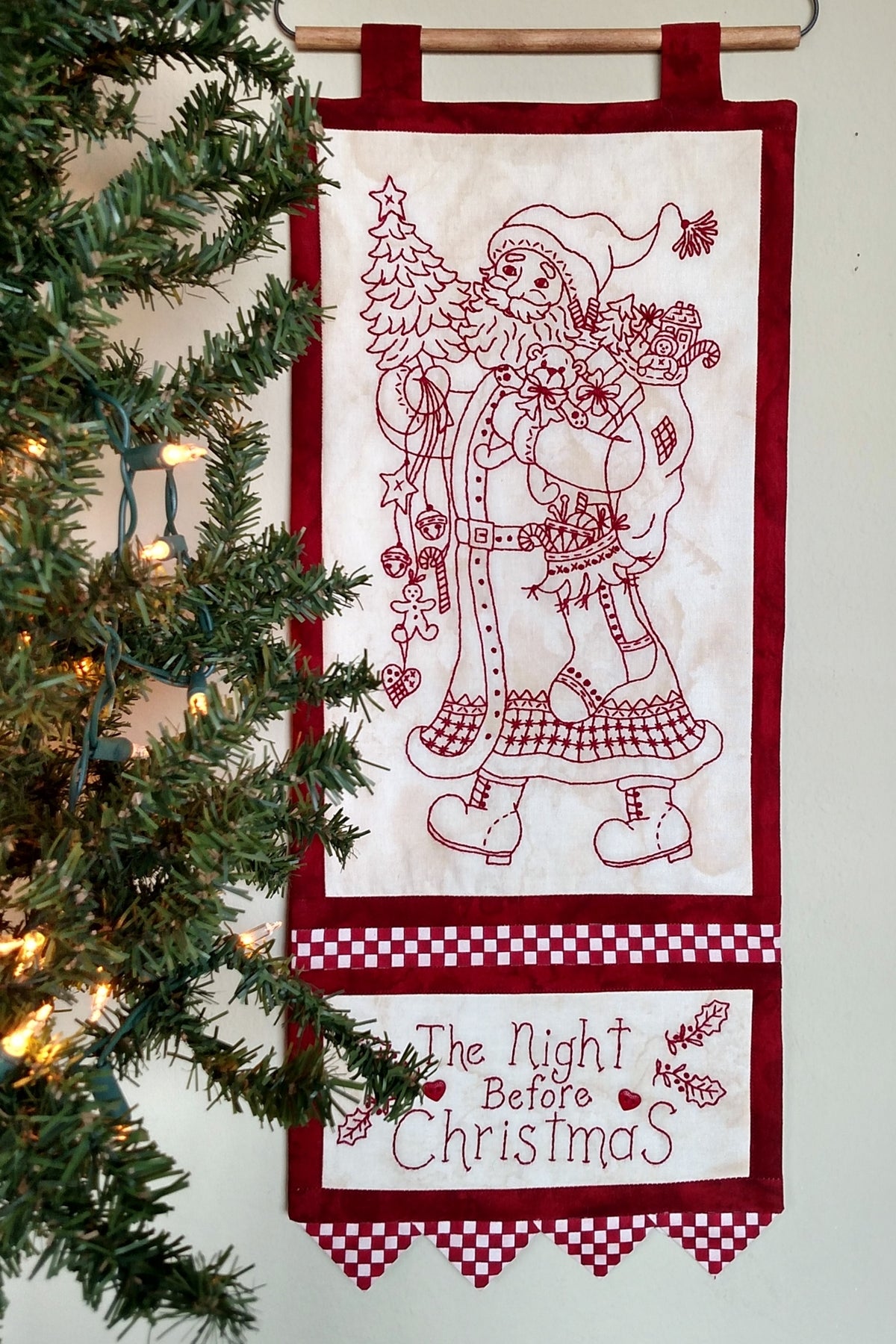 Night Before Christmas - Hand Embroidery Pattern - Shipped