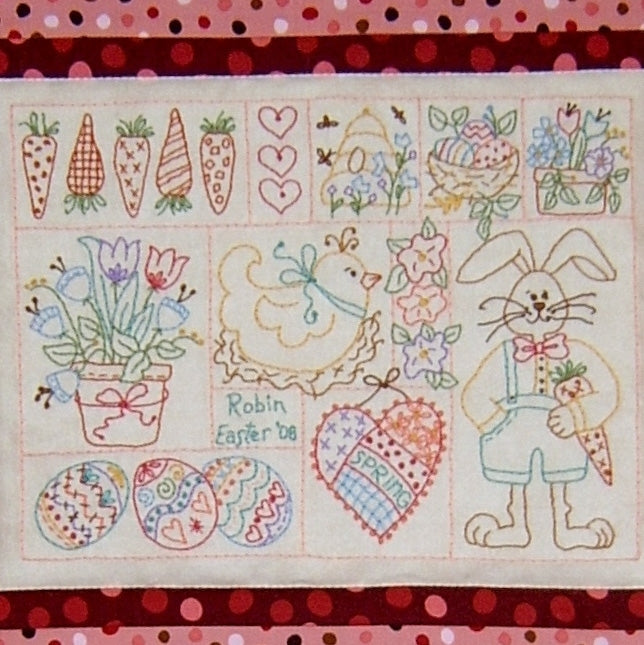 Easter Sampler - Hand Embroidery Pattern - Shipped