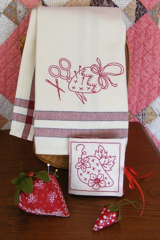 Fresh Strawberries - Hand Embroidery Pattern - Download
