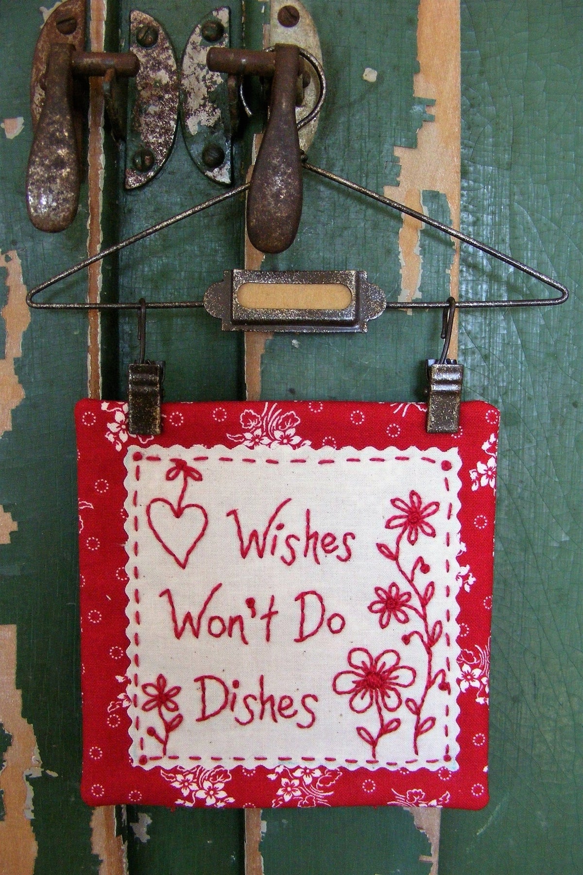 Wishes Won't Do Dishes - Hand Embroidery Pattern