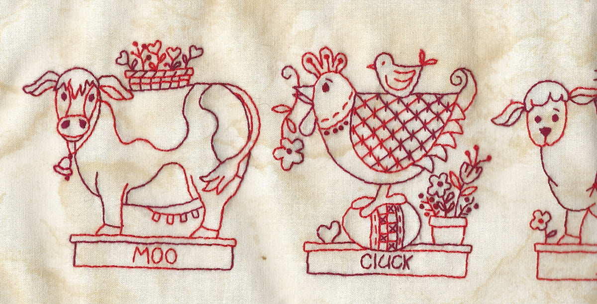 Pull Toy Farm Animals - Machine Embroidery Pattern - Shipped