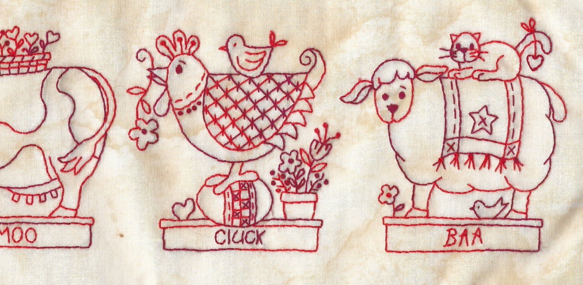 Pull Toy Farm Animals - Machine Embroidery Pattern - Shipped