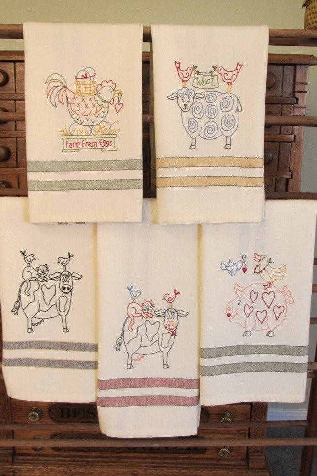 Animal Stackers - Hand Embroidery Pattern - Shipped