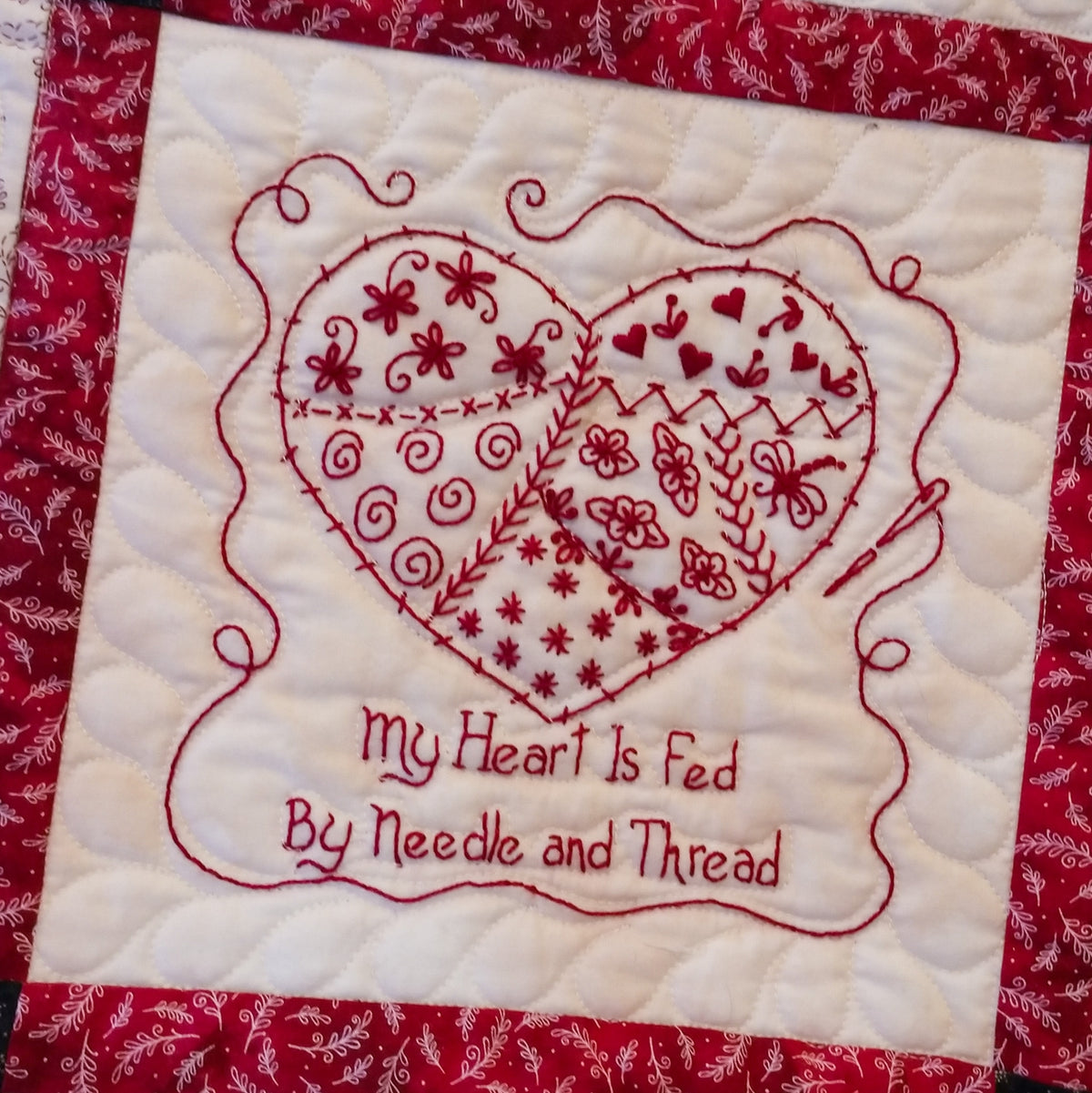 Stitchin' Wisdom Quilt - Hand Embroidery Pattern - Shipped