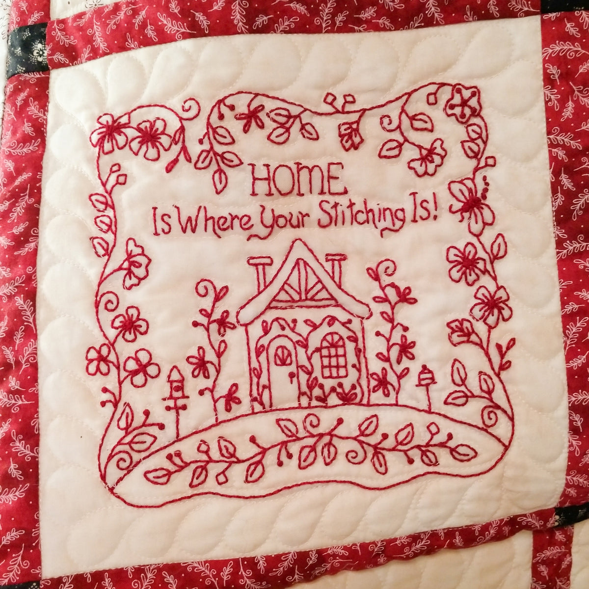 Stitchin' Wisdom Quilt - Hand Embroidery Pattern - Shipped