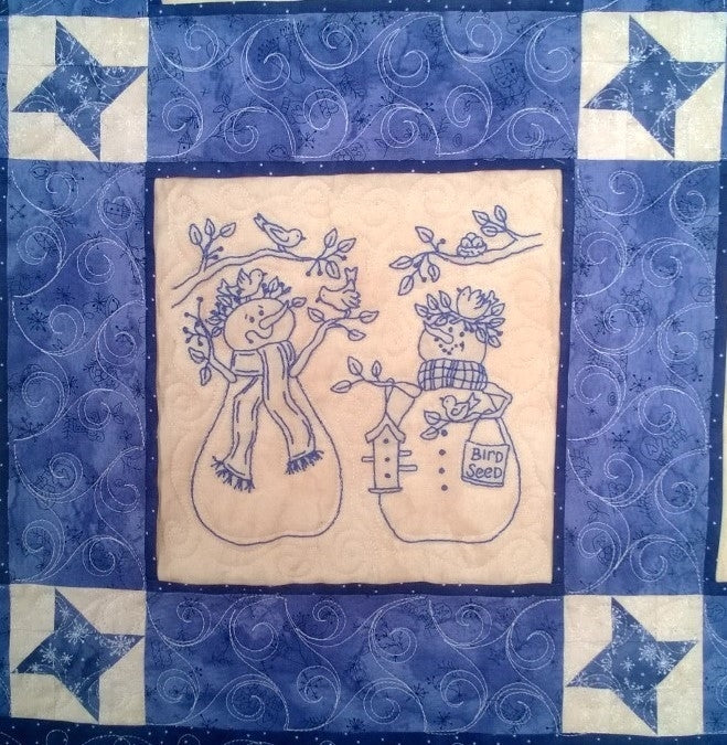 Snow Much Fun Quilt - Hand Embroidery Pattern - Shipped