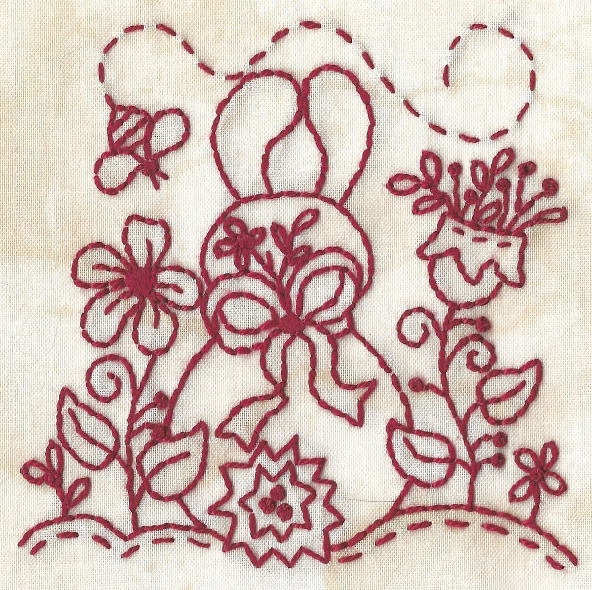 Bunny's Spring Garden - Machine Embroidery Pattern - Shipped