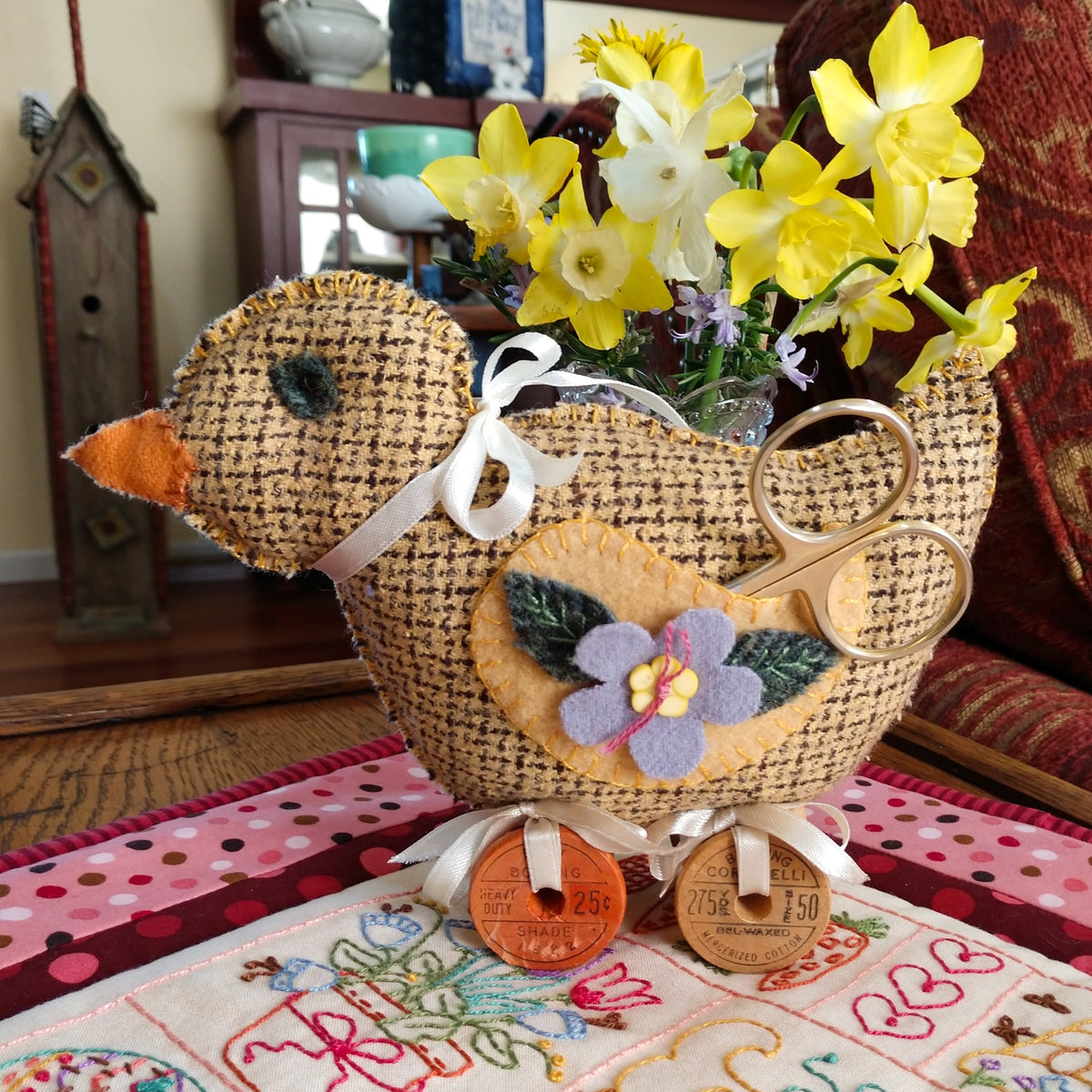 Spool Critters - Wool Applique Pattern - Shipped