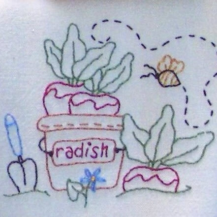 Fresh Picked Tea Towels - Hand Embroidery Pattern - Shipped
