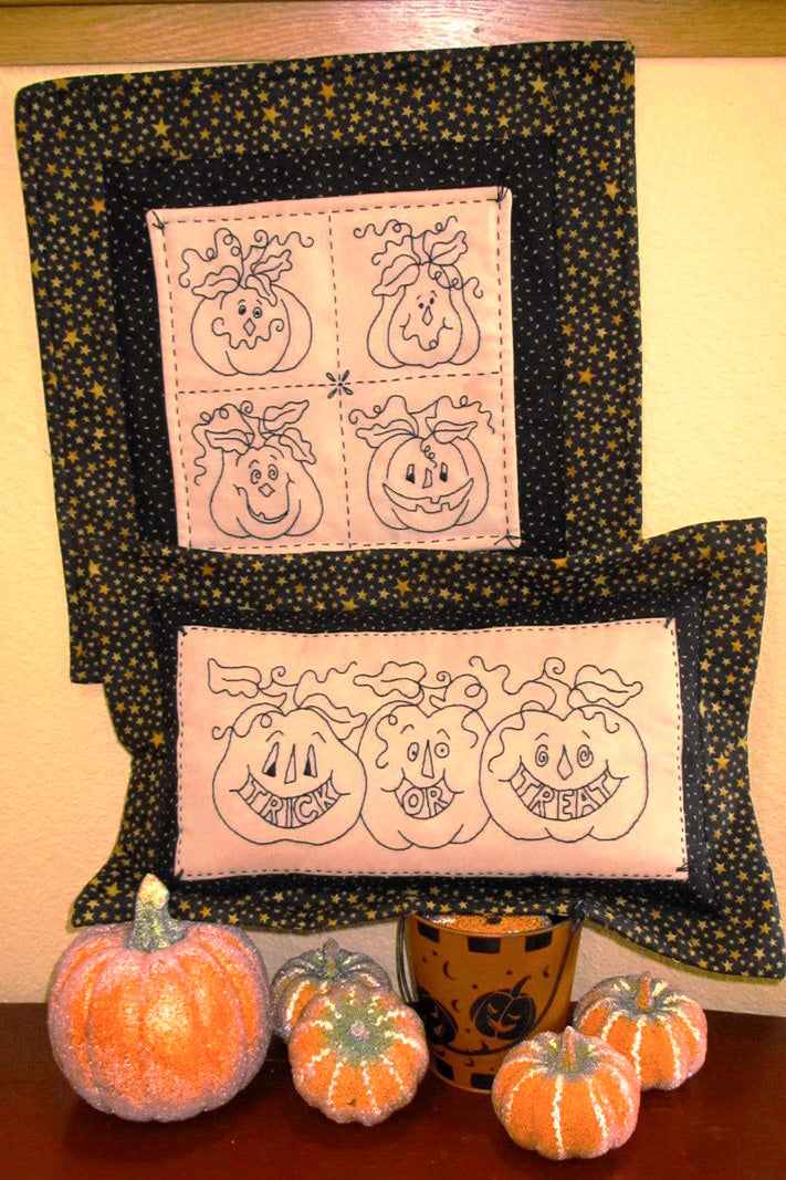 Trick or Treat Pumpkins - Hand Embroidery Pattern - Shipped