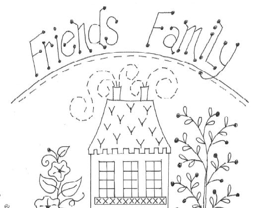 Friends & Family Welcome - Hand Embroidery Pattern - Shipped