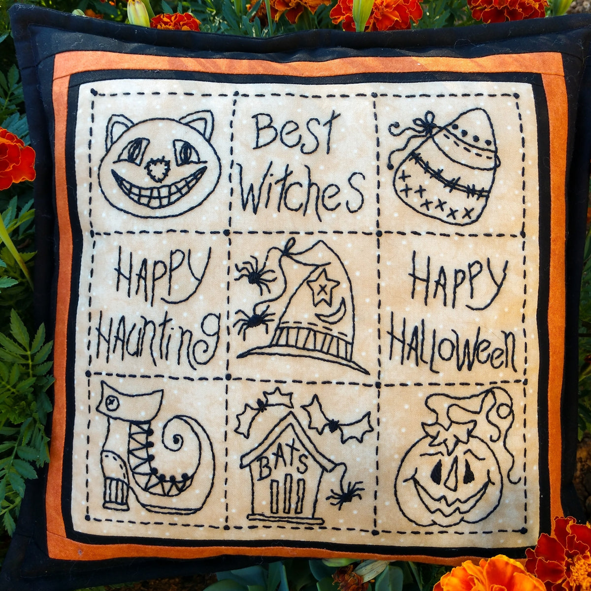 Halloween Sampler Pillow - Machine Embroidery Pattern - Download