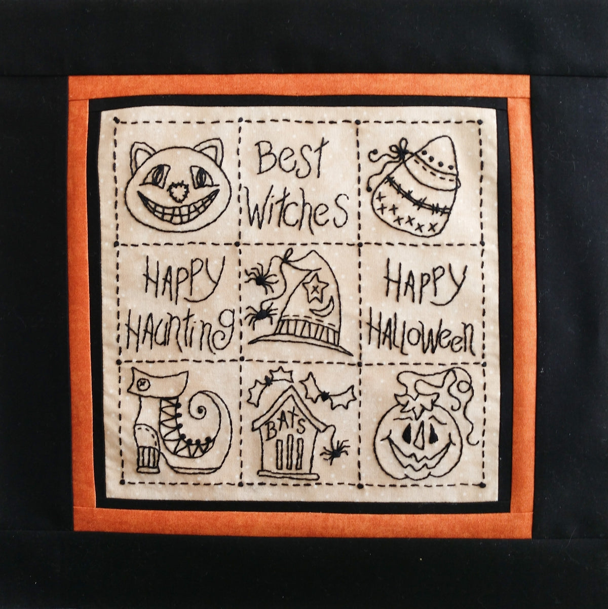 Halloween Sampler Pillow - Machine Embroidery Pattern - Download