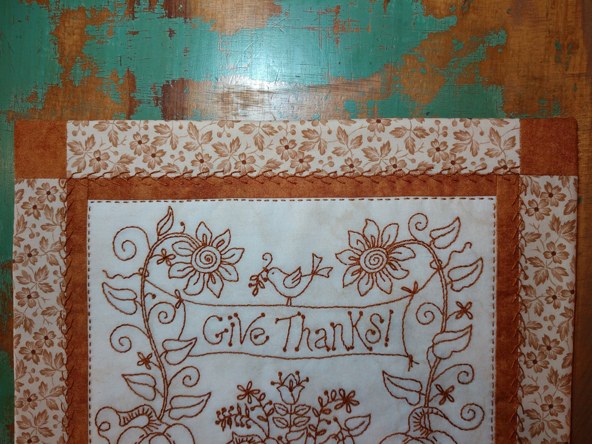 Give Thanks - Machine Embroidery Pattern - Download