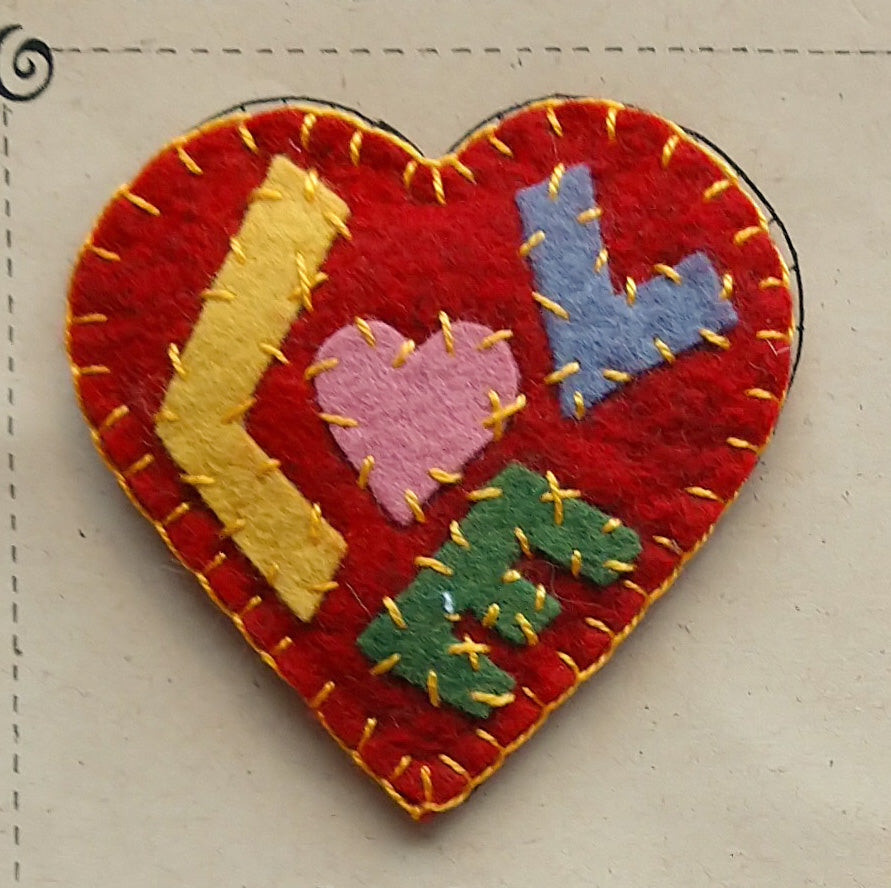 Love Letters - Wool Applique Pattern - Download