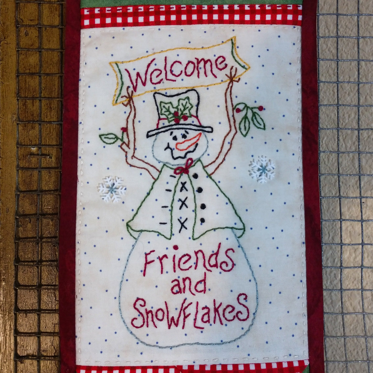 Friends and Snowflakes Machine Embroidery Pattern - Download