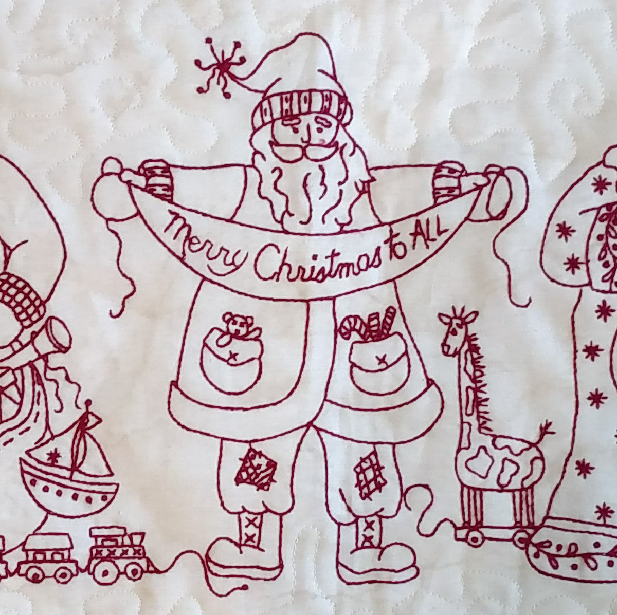 Santa Portrait Trio - Hand Embroidery Pattern - Shipped