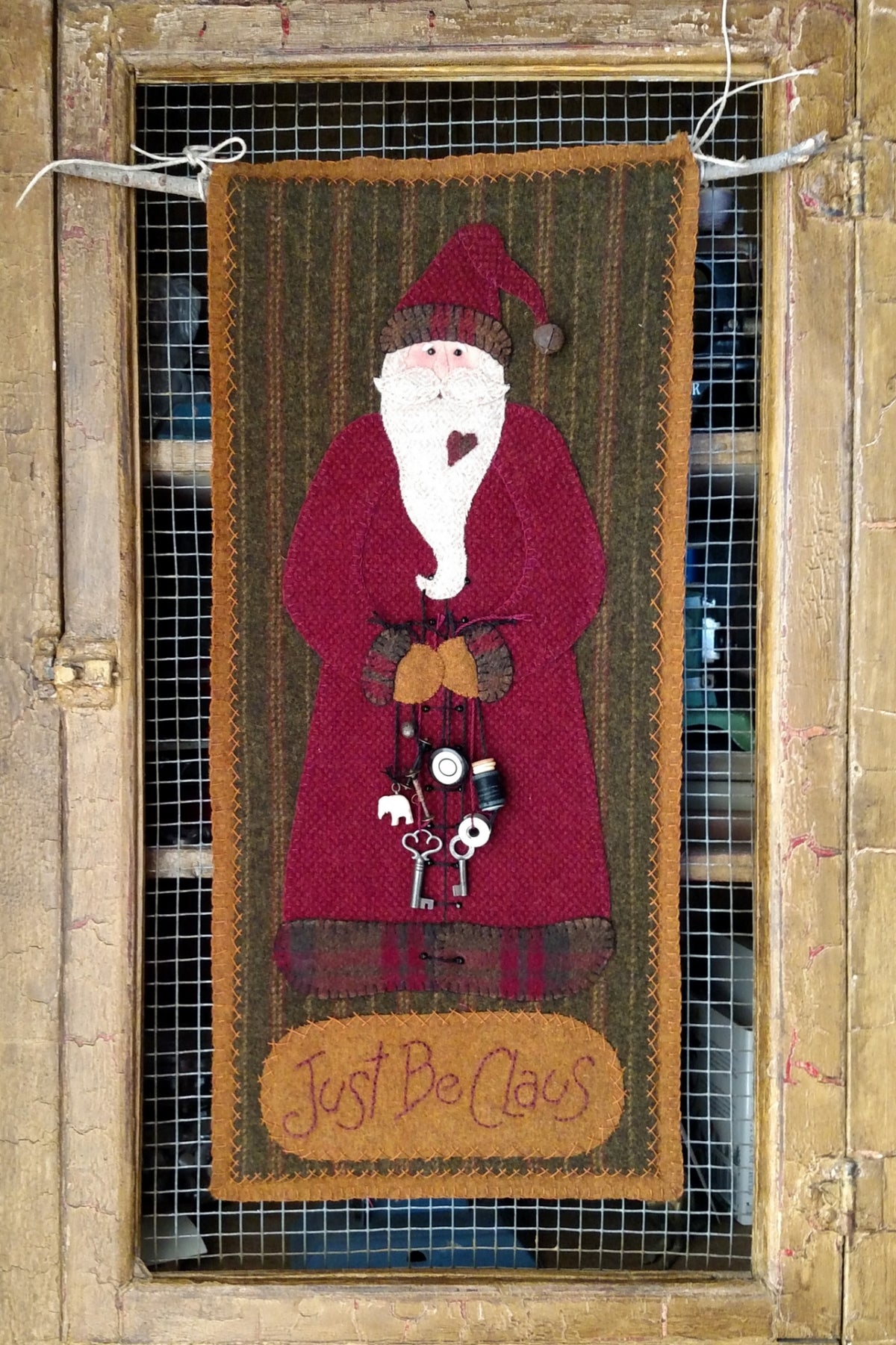 Just Be Claus - Wool Applique Pattern - Shipped