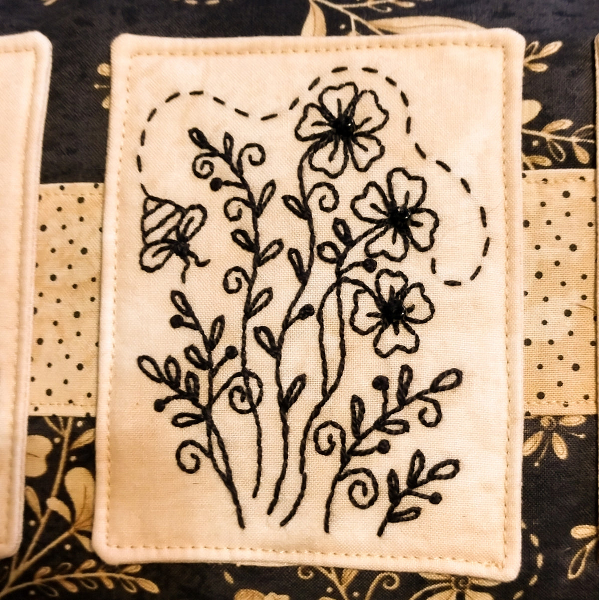 Wildflower Bouquet Pillow - Machine Embroidery Pattern - Shipped