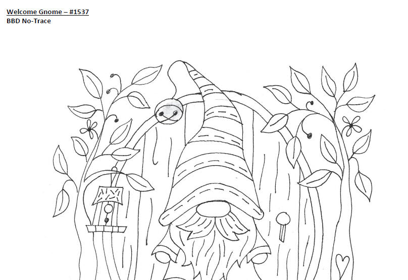 Welcome Gnome - Hand Embroidery Pattern - Download