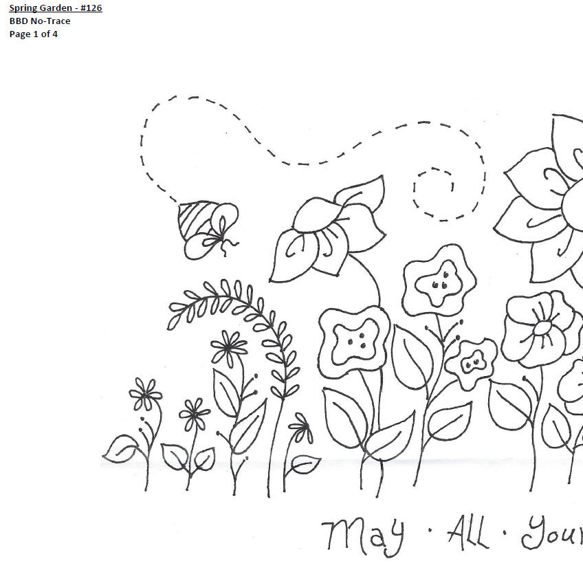 Spring Garden Redwork - BBD No-Trace