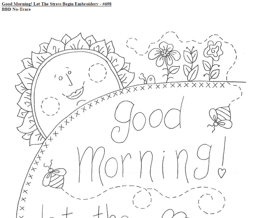 Good Morning! Let the Stress Begin - BBD No-Trace