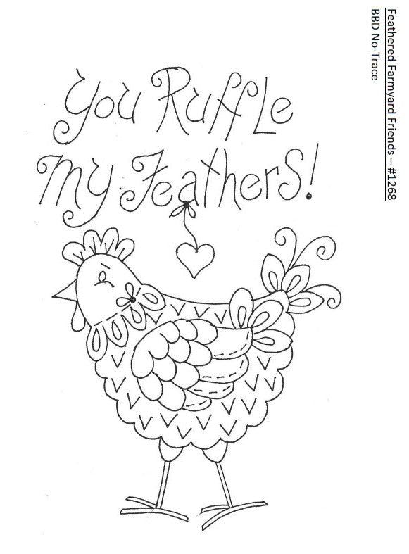 Feathered Farmyard Friends - Hand Embroidery Pattern - Download