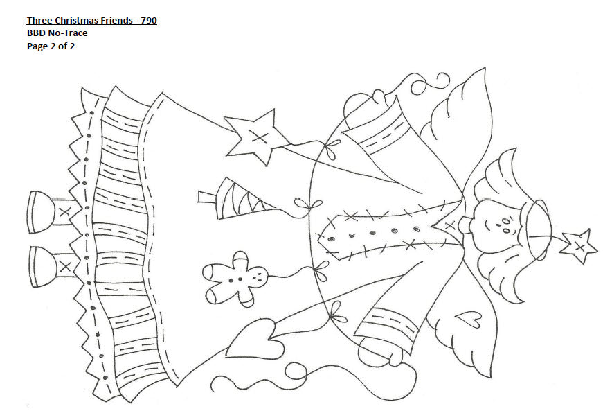 Three Christmas Friends - Hand Embroidery Pattern - Shipped