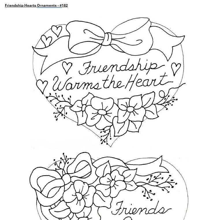 Friendship Hearts - Hand Embroidery Pattern - Download