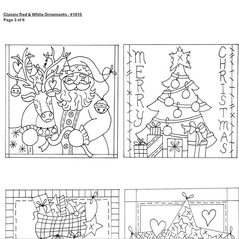 Classic Red & White Ornaments - BBD No-Trace