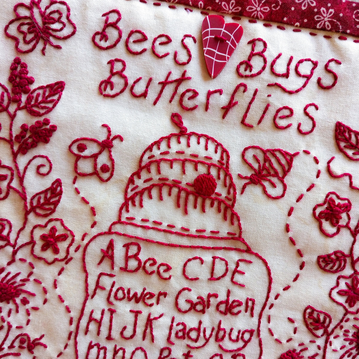 Bees, Bugs & Butterflies - Hand Embroidery Pattern - Download