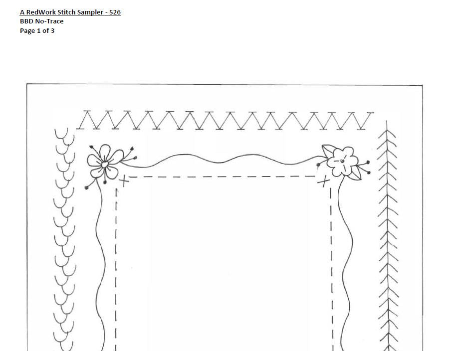 A RedWork Sampler - Hand Embroidery Pattern - Shipped