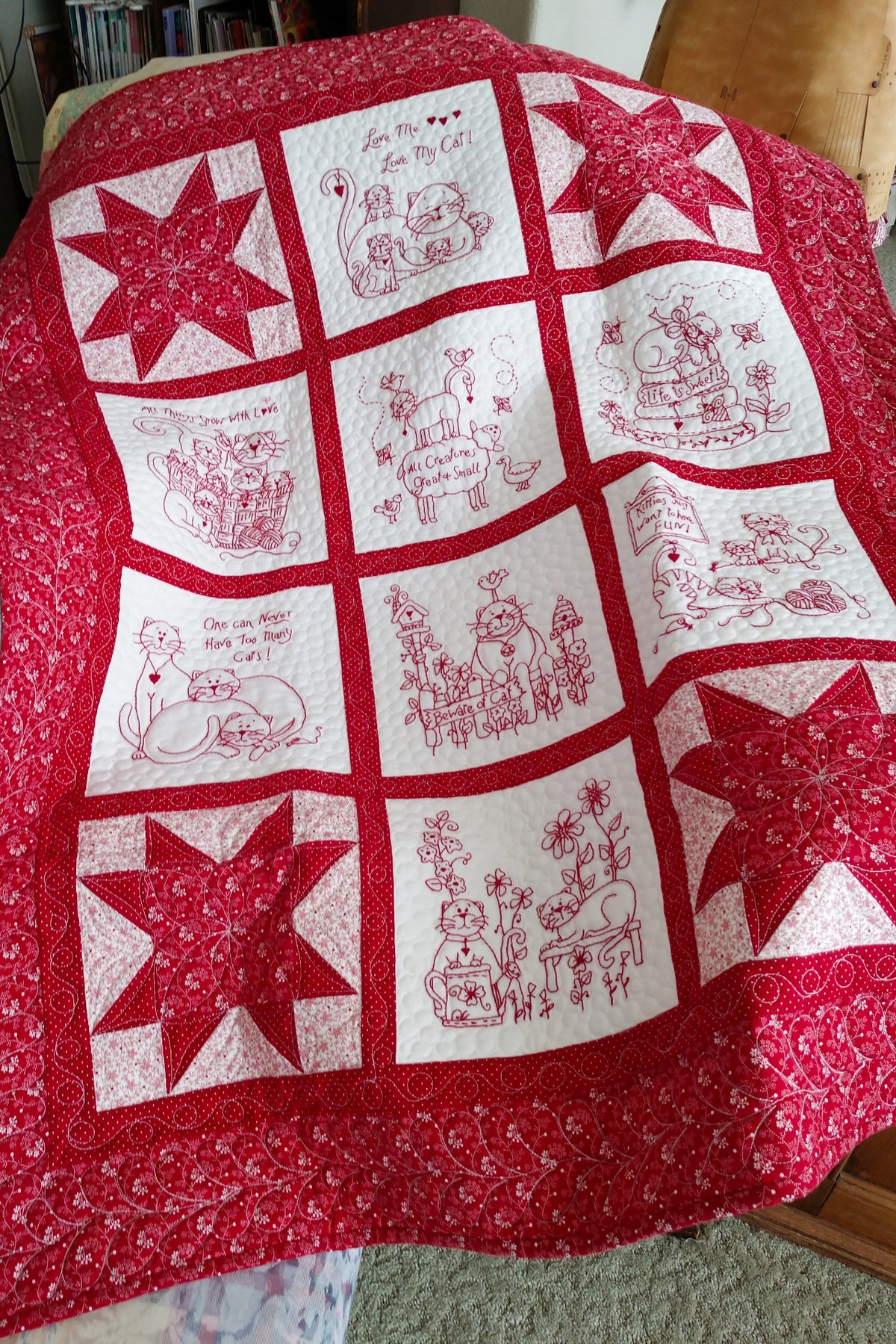 Love Me, Love My Cat Quilt - BBD No-Trace