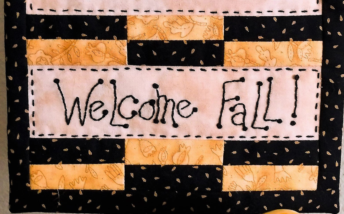 Welcome Fall - Hand Embroidery Pattern - Download