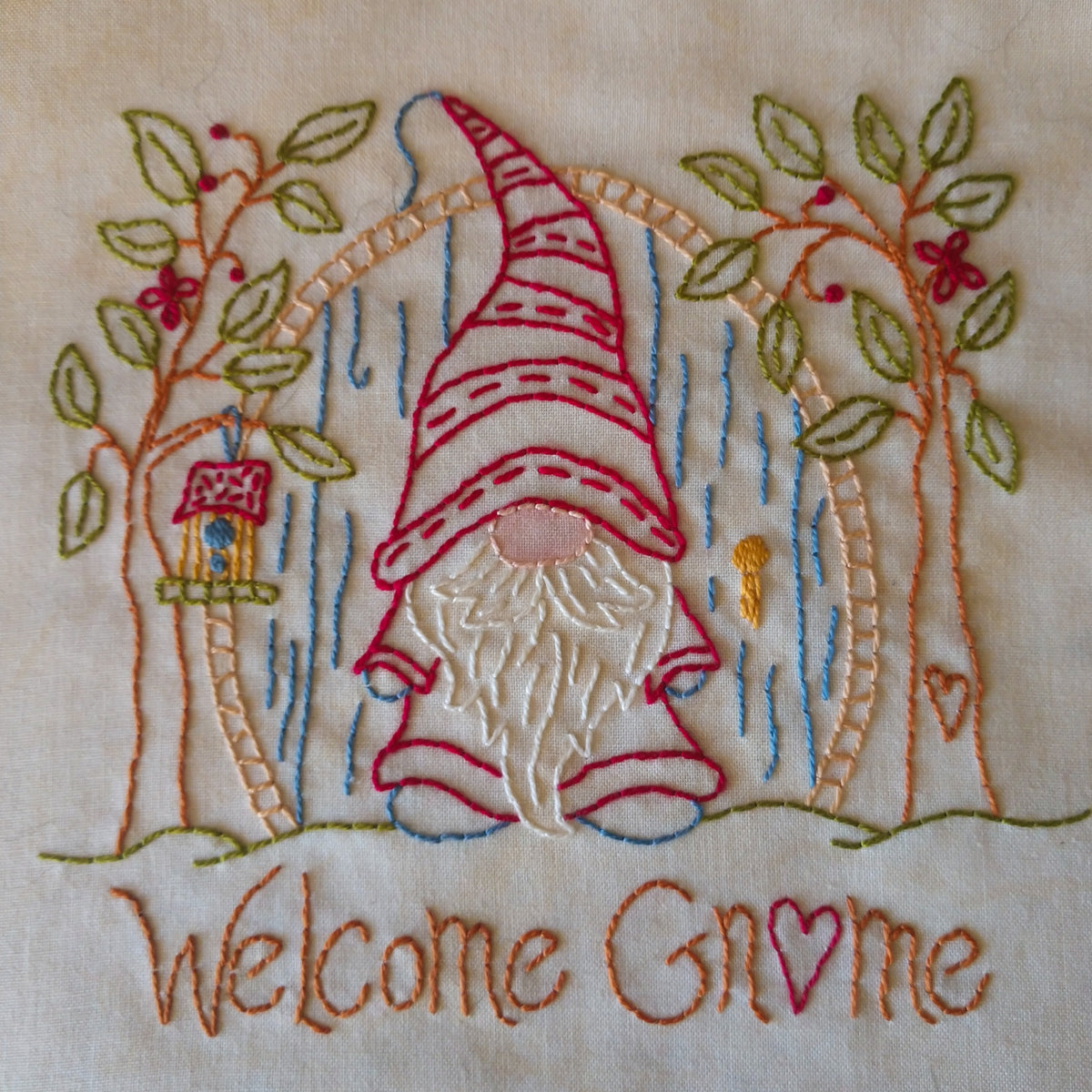 Welcome Gnome - Hand Embroidery Pattern - Download