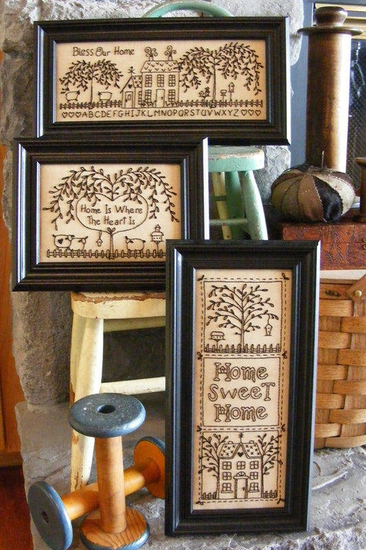 Bless Our Home BlackWork - Hand Embroidery Pattern - Shipped