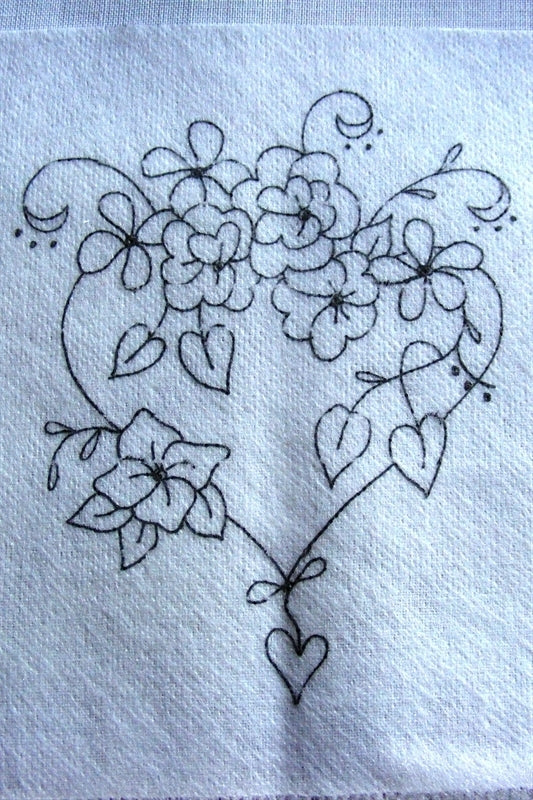 Flower Filled Heart - Hand Embroidery Pattern - Download