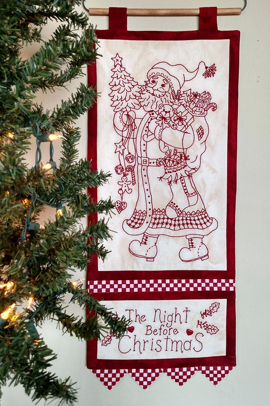 Night Before Christmas - Hand Embroidery Pattern - Shipped