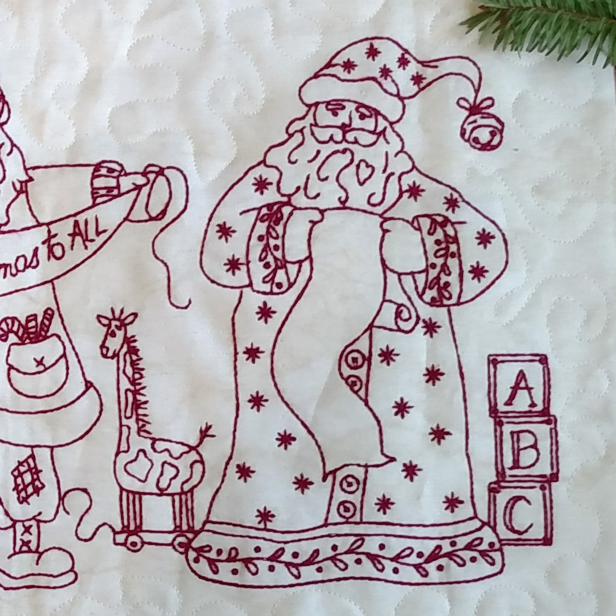 Santa Portrait Trio - Hand Embroidery Pattern - Shipped