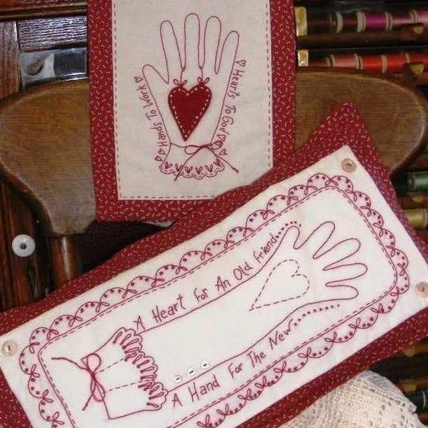 A Heart for an Old Friend - Hand Embroidery Pattern - Shipped