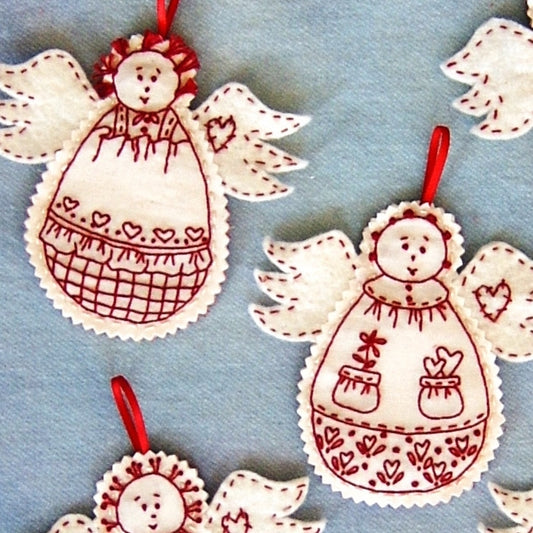 Guardian Angels Ornaments - Hand Embroidery Pattern - Shipped