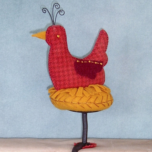 Bird Brain Birdie Make-Do - Wool Applique Pattern - Shipped
