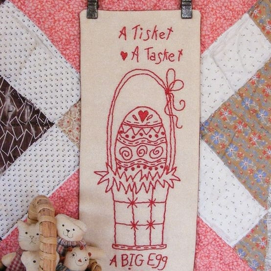 BIG Egg Basket - Hand Embroidery Pattern - Download