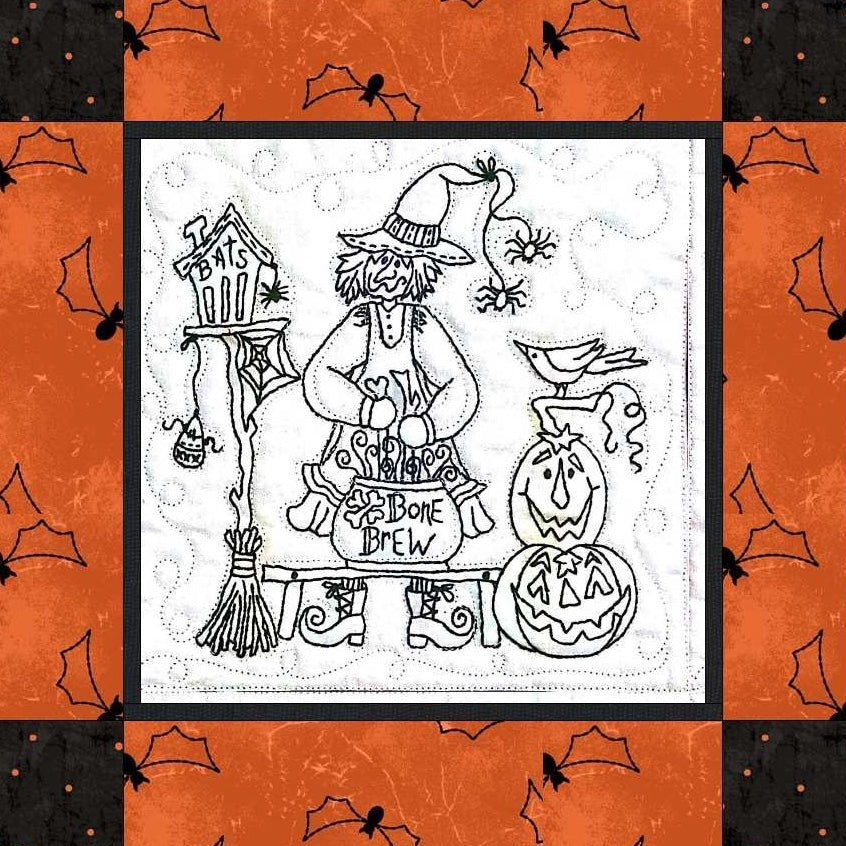 A Coven of Witches Quilt - Hand Embroidery Pattern - Shipped