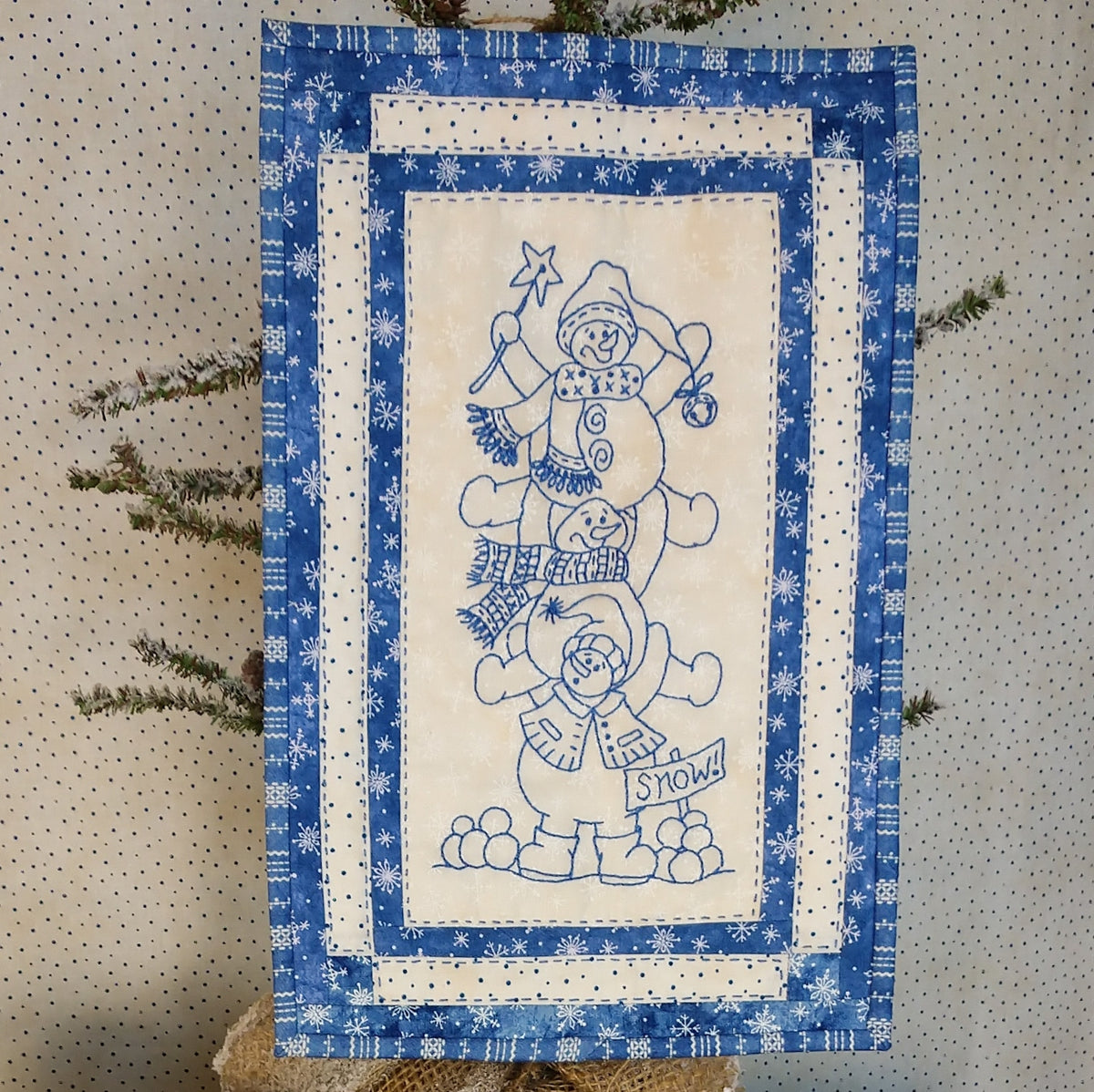 Snowball Fight - Hand Embroidery Pattern - Download