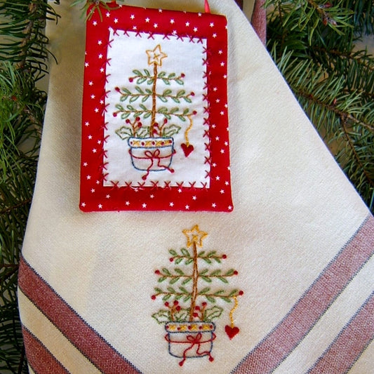 Folk-Art Christmas Tree - Hand Embroidery Pattern - Download