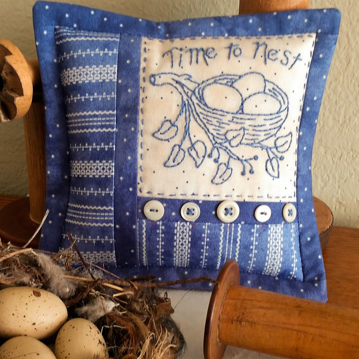 Time to Nest - Hand Embroidery Pattern - Download