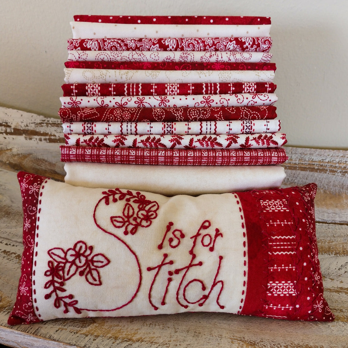 RedWork Pin Cushion Pack - Hand Embroidery Pattern - Download