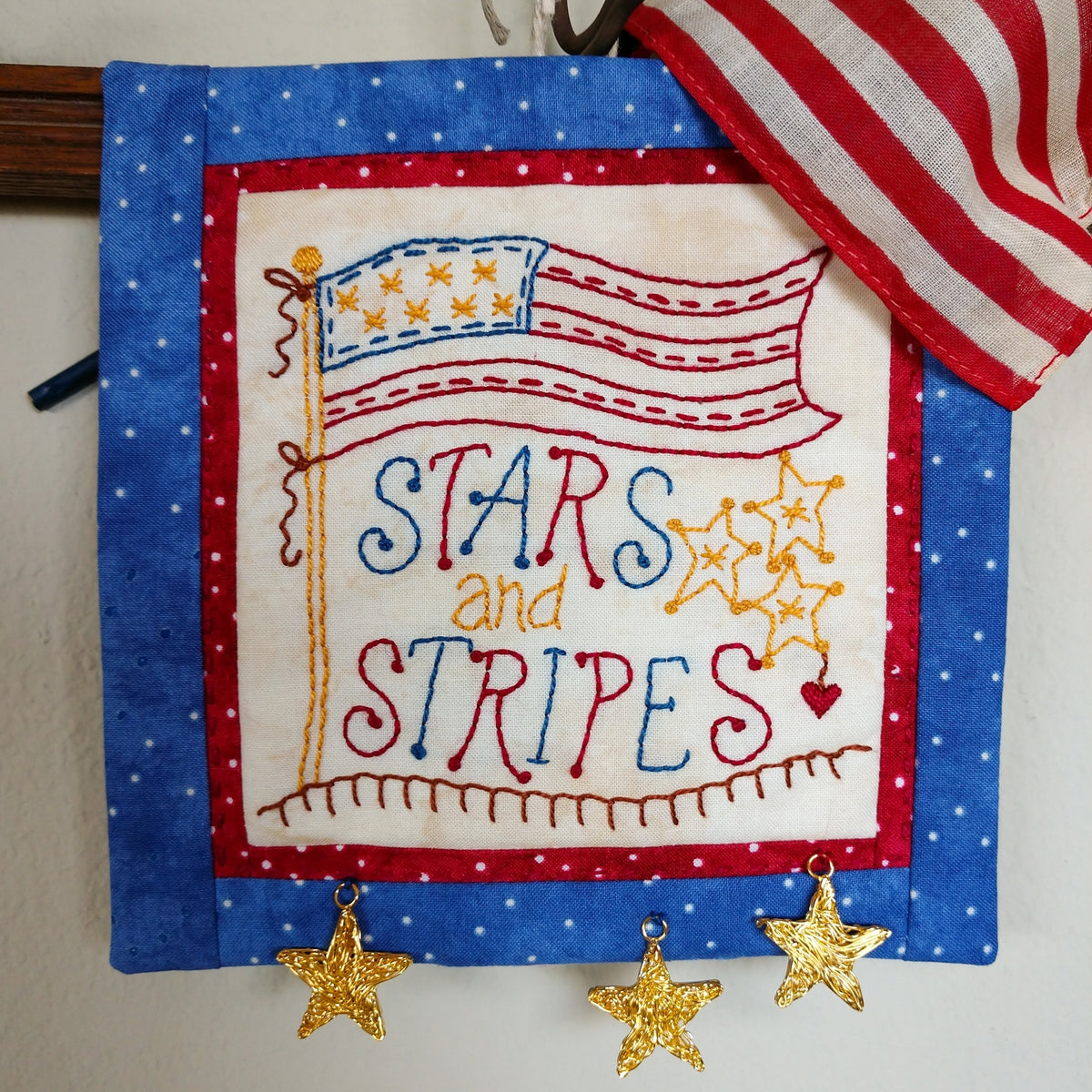 Stars and Stripes - Hand Embroidery Pattern - Download